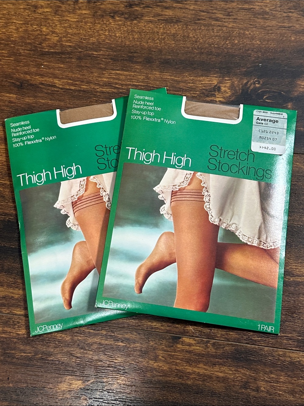 🤎 Vintage Gaymode Thigh High Stockings NOS 2 Pair JCPenney Stay Up